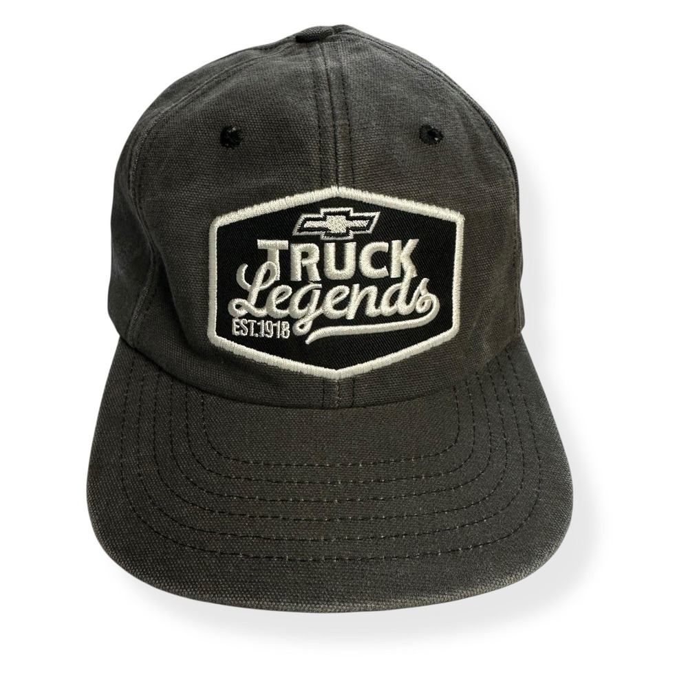 Chevy Truck Legends Strapback‎ Adjustable Baseball Hat Cap Chevrolet Grey Canvas